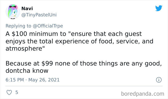 Steakhouse Puts Up A Sign That Asks Customers To Spend $100 Per Person Minimum, Gets Roasted Like Steak Steakhouse Puts Up A Sign That Asks Customers To Spend $100 Per Person Minimum, Gets Roasted Like Steak
