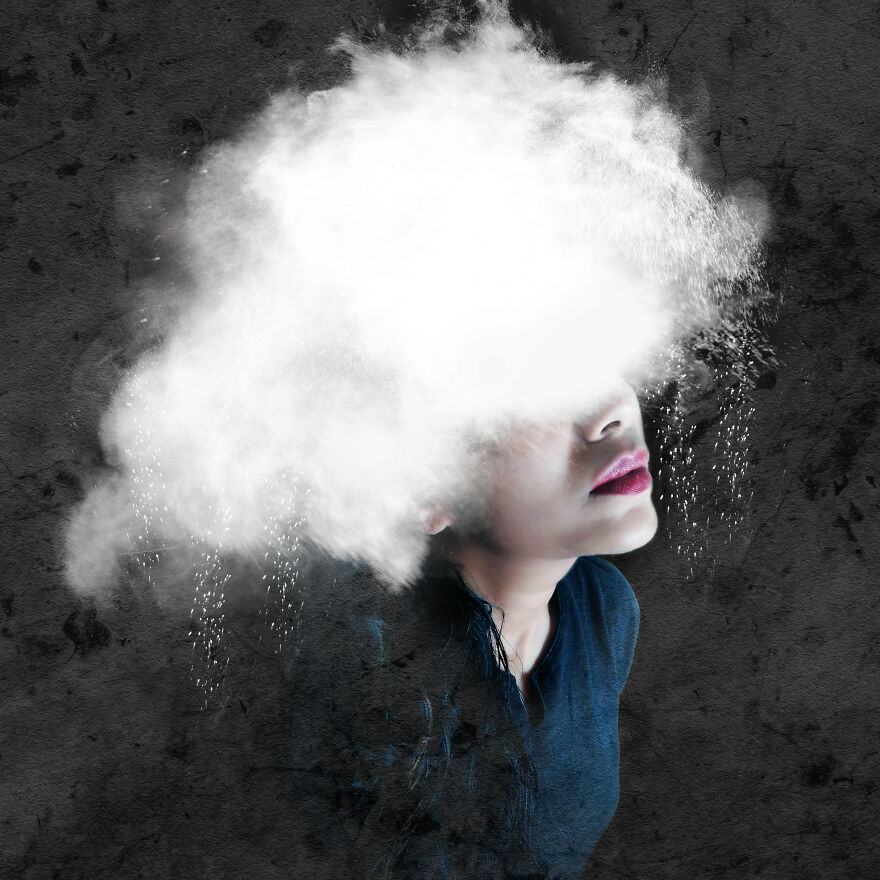 I Photographed Myself To Portray Anxiety With The Help Of Photo Manipulation