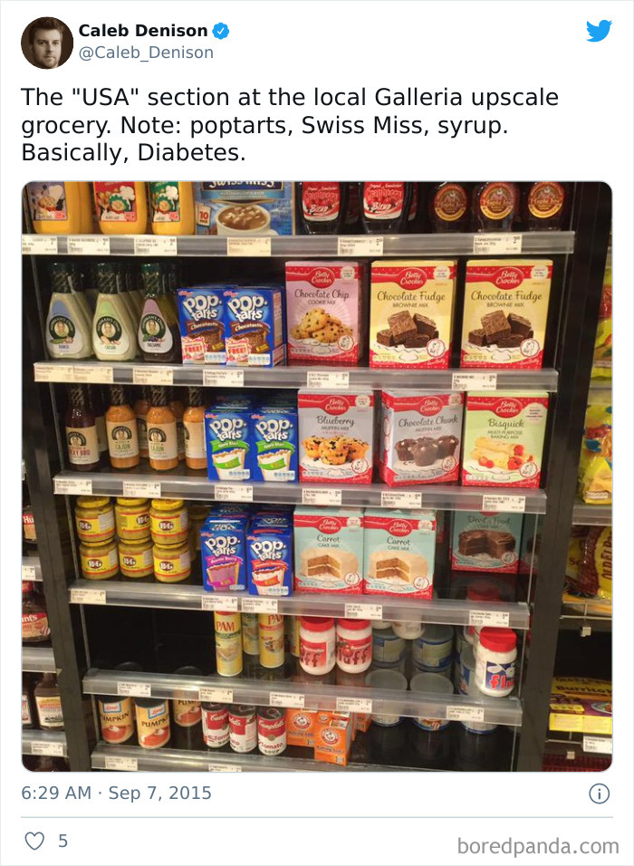 What The “American Food” Section Looks Like In Different Countries What The “American Food” Section Looks Like In Different Countries