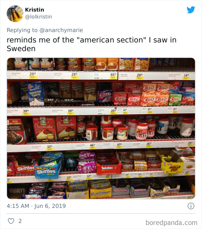 What The “American Food” Section Looks Like In Different Countries What The “American Food” Section Looks Like In Different Countries