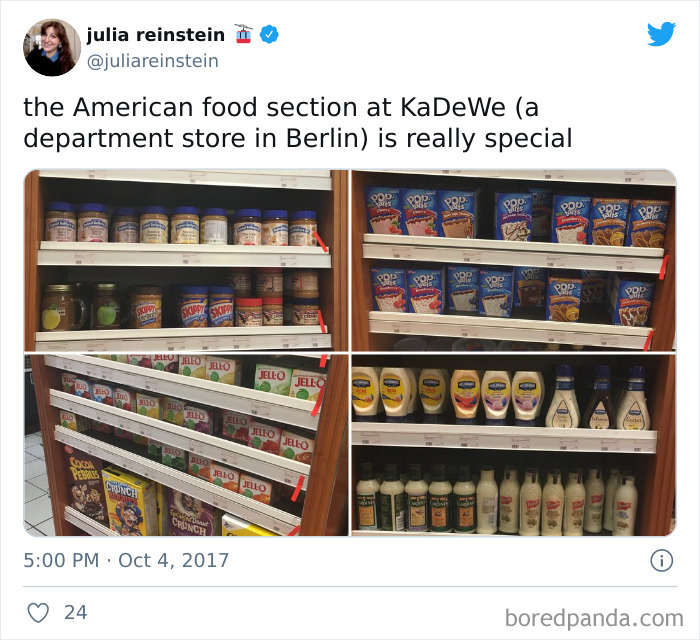 What The “American Food” Section Looks Like In Different Countries What The “American Food” Section Looks Like In Different Countries