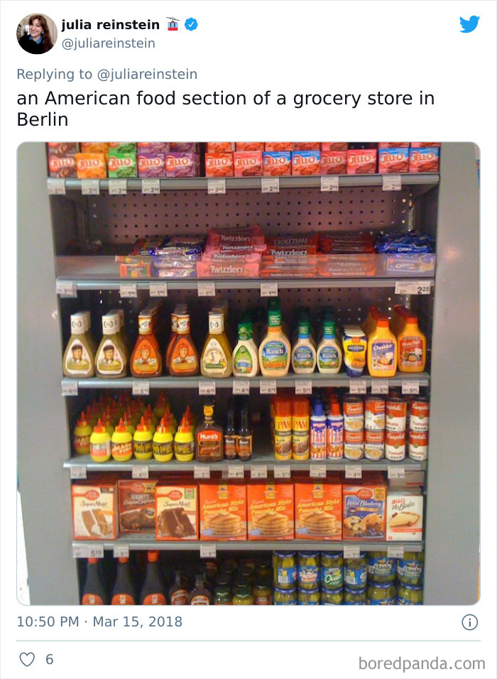 What The “American Food” Section Looks Like In Different Countries What The “American Food” Section Looks Like In Different Countries