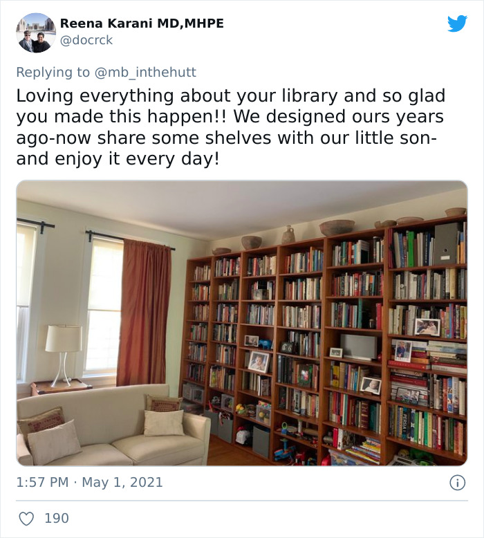21 People Responded By Showing Their Home Libraries When A Twitter User Shared She Just Finished Hers