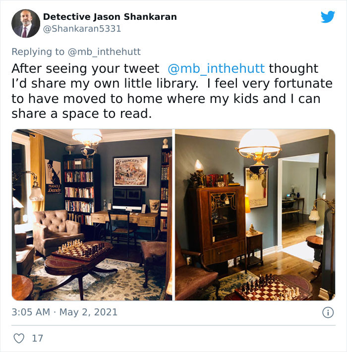 21 People Responded By Showing Their Home Libraries When A Twitter User Shared She Just Finished Hers