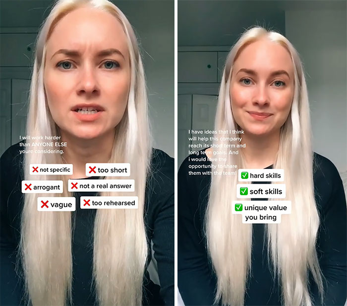 Woman Explains How To Answer Difficult Job Interview Questions Where Many People Fail Woman Explains How To Answer Difficult Job Interview Questions Where Many People Fail