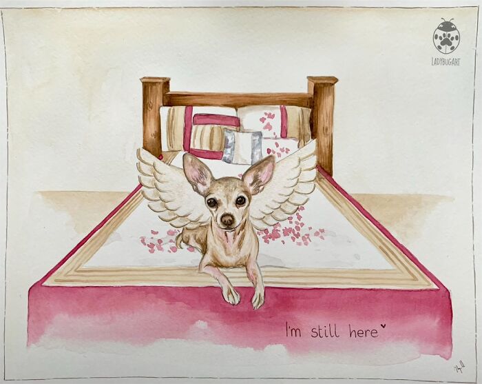 I Paint Dogs As Guardian Angels (12 Pics)