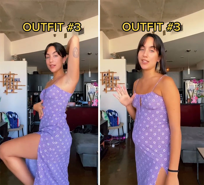 Woman Goes Viral For Her Demonstration Of How Eating Affects The Way You Look In Different Outfits Woman Goes Viral For Her Demonstration Of How Eating Affects The Way You Look In Different Outfits