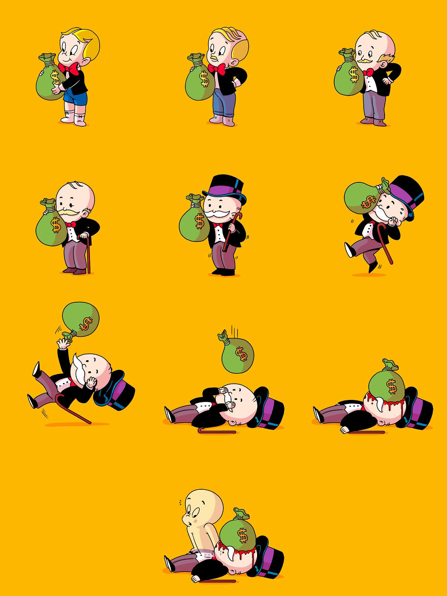 Artist ‘Uncovers’ The Disturbing Behind-The-Scenes Of Popular Characters (30 New Pics)