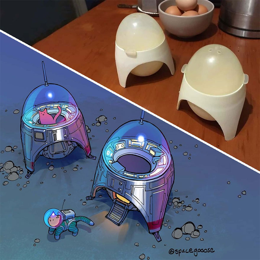 Artist Turns Everyday Things Into Spaceships, And The Result Is Out Of This World (23 New Pics) Artist Turns Everyday Things Into Spaceships, And The Result Is Out Of This World (23 New Pics)
