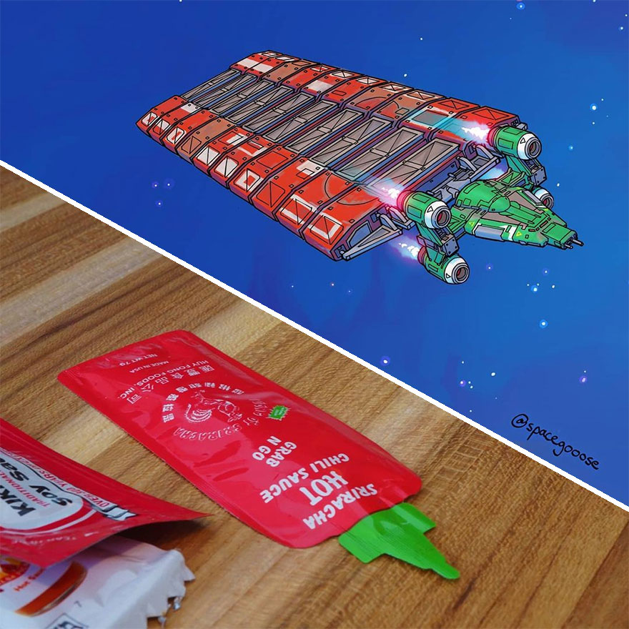Artist Turns Everyday Things Into Spaceships, And The Result Is Out Of This World (23 New Pics) Artist Turns Everyday Things Into Spaceships, And The Result Is Out Of This World (23 New Pics)