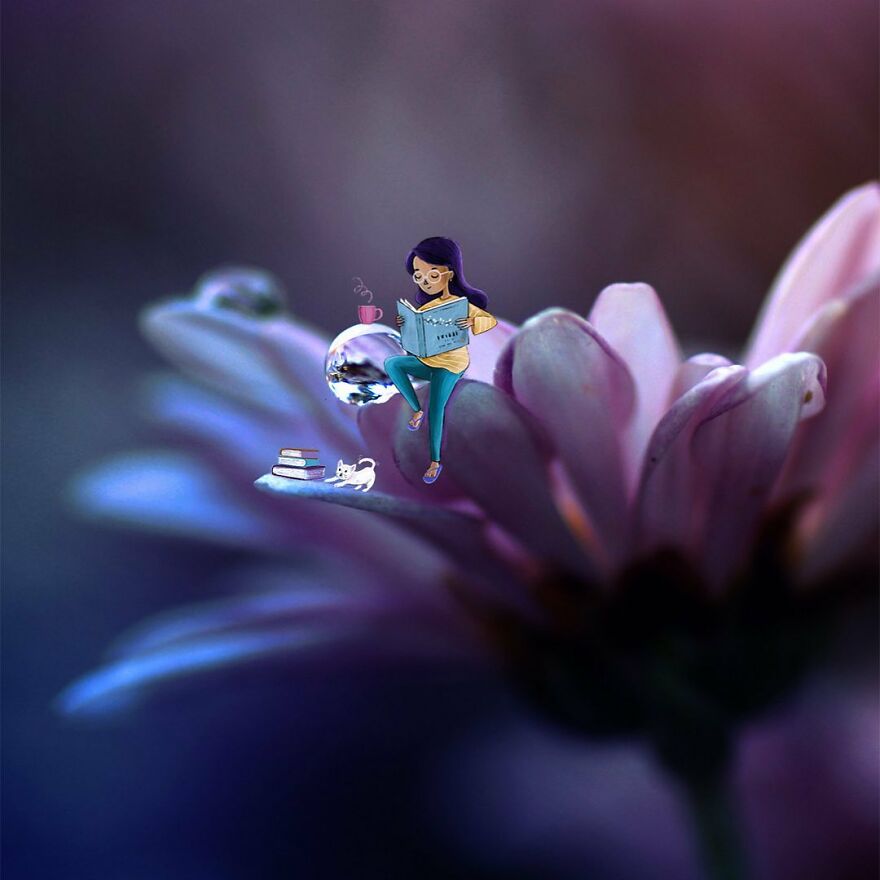 Indian Artist Creates A Little Girl Character To Give More Life To His Macro Photos And Instagram Loves It (17 Pics) Indian Artist Creates A Little Girl Character To Give More Life To His Macro Photos And Instagram Loves It (17 Pics)