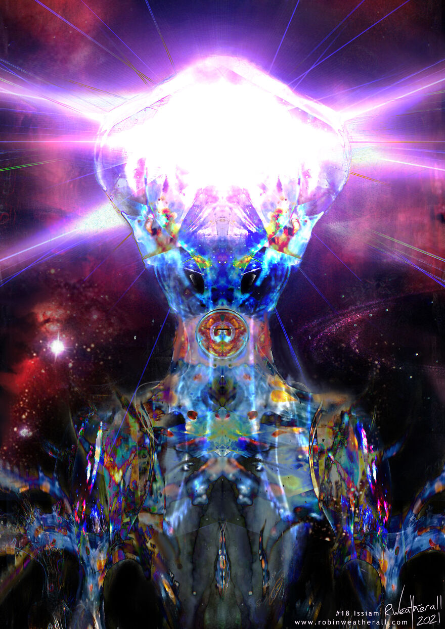 The Visitors: My Digital Psychedelic Paintings Of Aliens Based On Feelings And Interpretations Of Space News Articles The Visitors: My Digital Psychedelic Paintings Of Aliens Based On Feelings And Interpretations Of Space News Articles