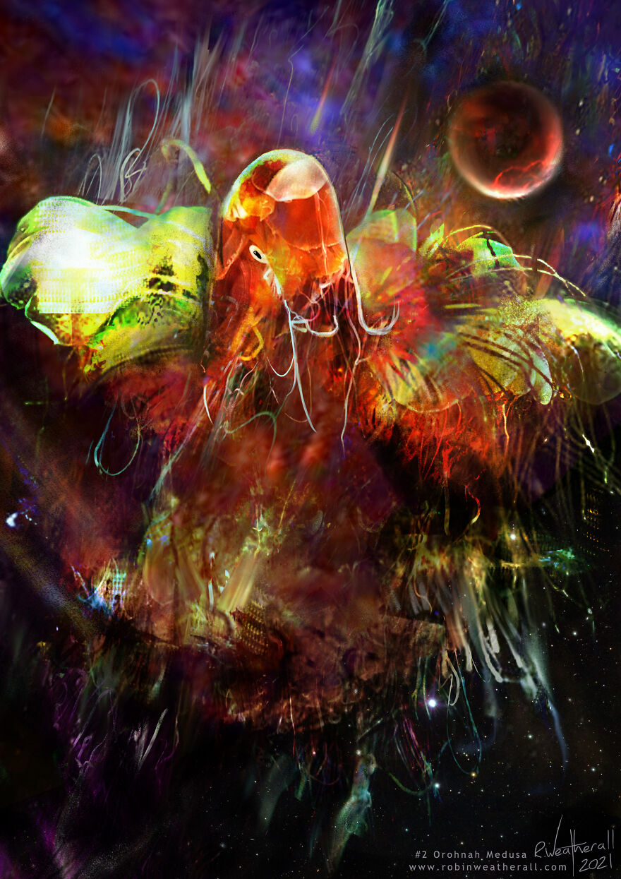 The Visitors: My Digital Psychedelic Paintings Of Aliens Based On Feelings And Interpretations Of Space News Articles The Visitors: My Digital Psychedelic Paintings Of Aliens Based On Feelings And Interpretations Of Space News Articles