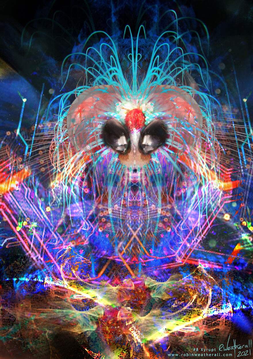 The Visitors: My Digital Psychedelic Paintings Of Aliens Based On Feelings And Interpretations Of Space News Articles The Visitors: My Digital Psychedelic Paintings Of Aliens Based On Feelings And Interpretations Of Space News Articles