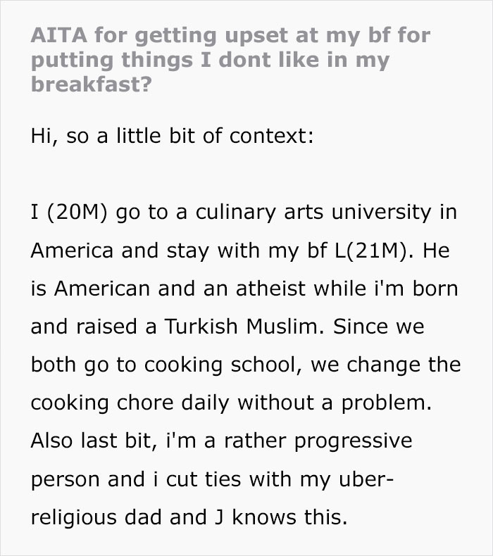 Progressive Muslim Gets Tricked Into Eating Pork On His Birthday, Wonders If He Should Move Out And Leave His BF Progressive Muslim Gets Tricked Into Eating Pork On His Birthday, Wonders If He Should Move Out And Leave His BF