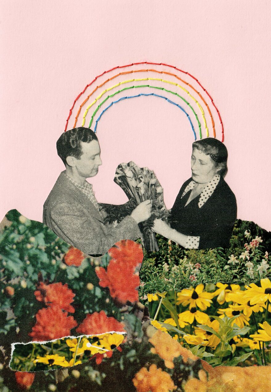 I Make Collages With Hand-Sewn Elements I Make Collages With Hand-Sewn Elements