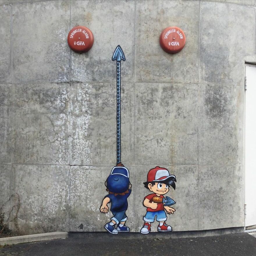 Artist Makes Streets Less Boring By Making Graffiti That Interacts With The Surroundings (30 New Pics) Artist Makes Streets Less Boring By Making Graffiti That Interacts With The Surroundings (30 New Pics)
