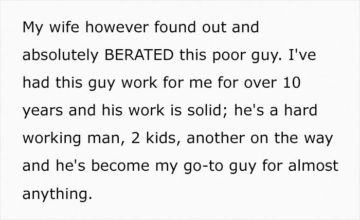 Man Sees His Wife Berating His Employee Who Made A Mistake, Reminds Her She’s “Not The Boss” And Tells Her To Leave