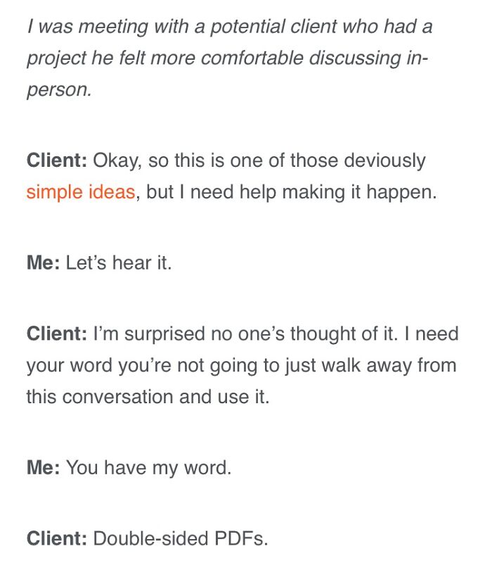 You Think Your Job Sucks? Then Take A Look At These 40 Employee Conversations With Clients From Hell (New Pics) You Think Your Job Sucks? Then Take A Look At These 40 Employee Conversations With Clients From Hell (New Pics)
