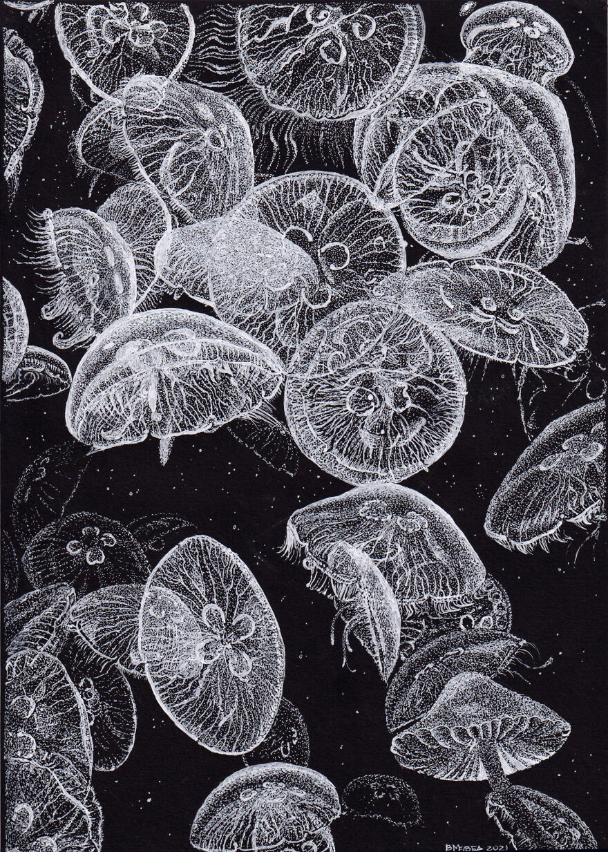 My White Gel Pen Drawings My White Gel Pen Drawings