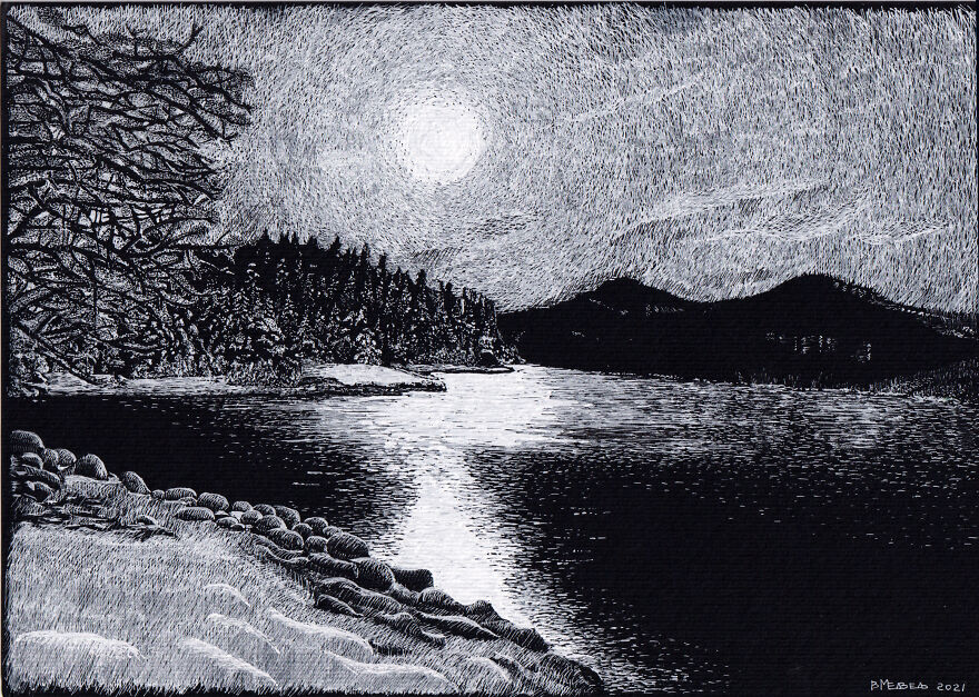 My White Gel Pen Drawings My White Gel Pen Drawings