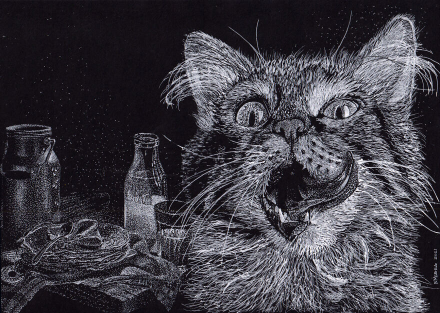 My White Gel Pen Drawings My White Gel Pen Drawings