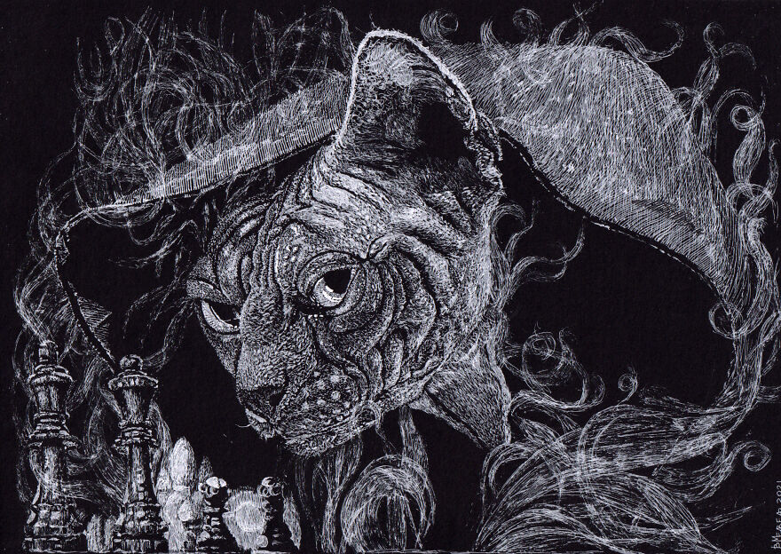 My White Gel Pen Drawings My White Gel Pen Drawings