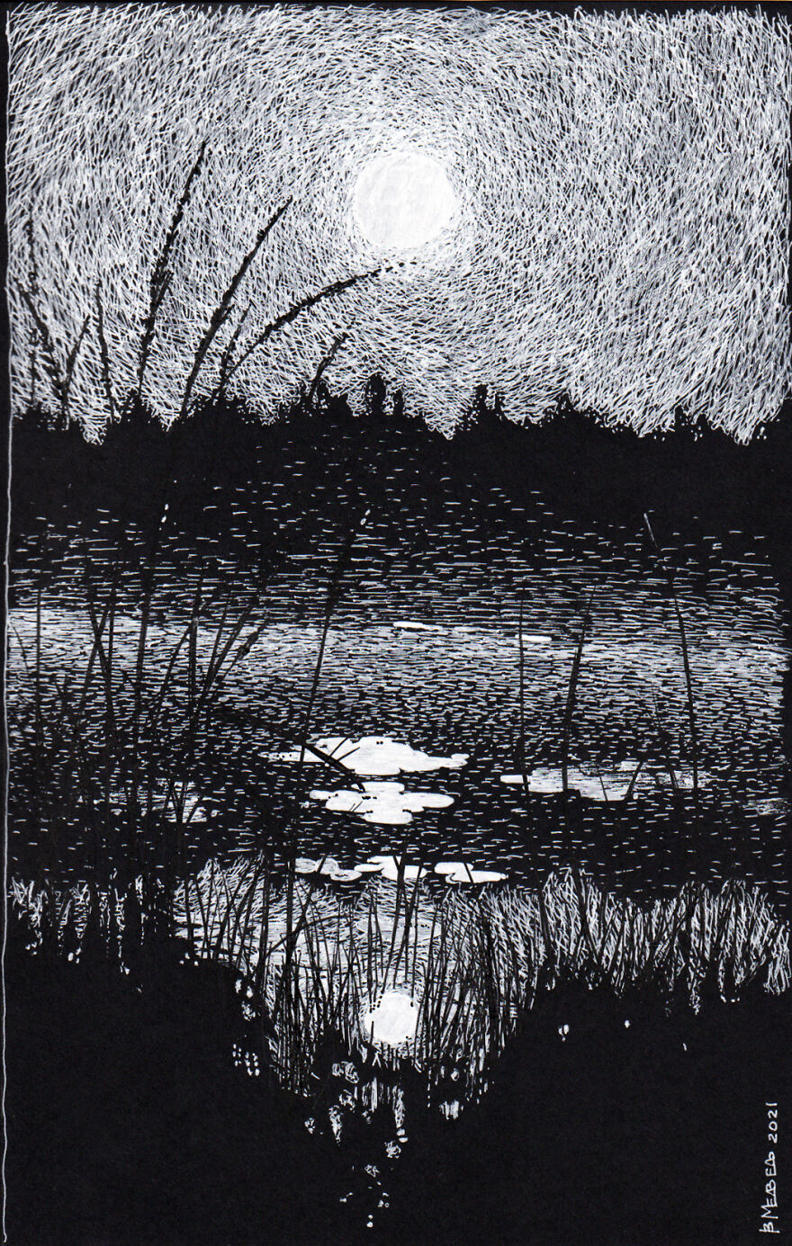 My White Gel Pen Drawings My White Gel Pen Drawings