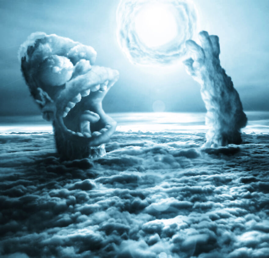 Designers Were Challenged To Photoshop Clouds To Look Like Something Else, And They Delivered (71 Pics)