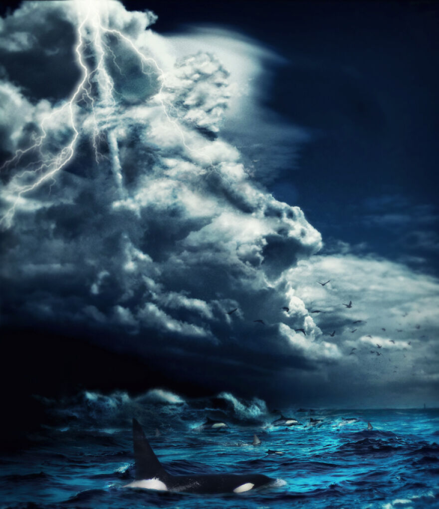 Designers Were Challenged To Photoshop Clouds To Look Like Something Else, And They Delivered (71 Pics)