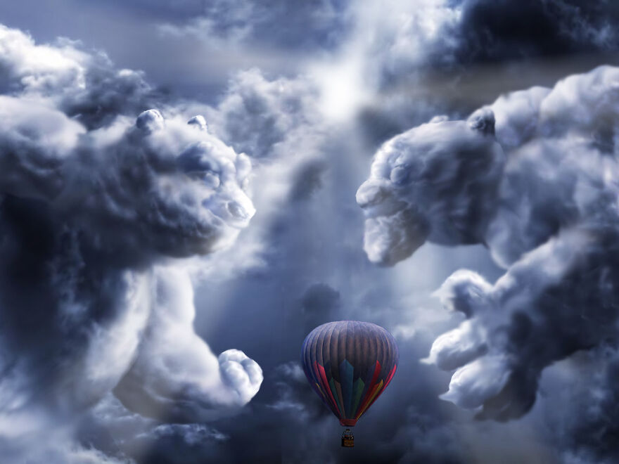 Designers Were Challenged To Photoshop Clouds To Look Like Something Else, And They Delivered (71 Pics)