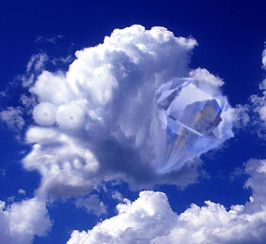 Designers Were Challenged To Photoshop Clouds To Look Like Something Else, And They Delivered (71 Pics)