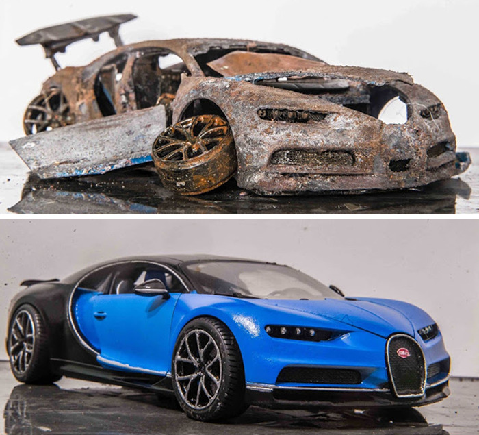 Artist Fully Restores Rusty And Abandoned Car Models, And Here Are His Best 17 Works Artist Fully Restores Rusty And Abandoned Car Models, And Here Are His Best 17 Works