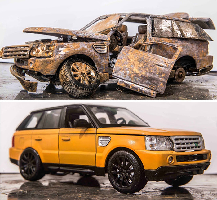 Artist Fully Restores Rusty And Abandoned Car Models, And Here Are His Best 17 Works Artist Fully Restores Rusty And Abandoned Car Models, And Here Are His Best 17 Works