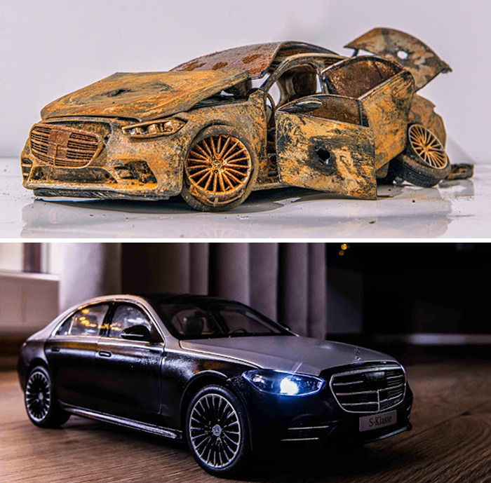 Artist Fully Restores Rusty And Abandoned Car Models, And Here Are His Best 17 Works Artist Fully Restores Rusty And Abandoned Car Models, And Here Are His Best 17 Works