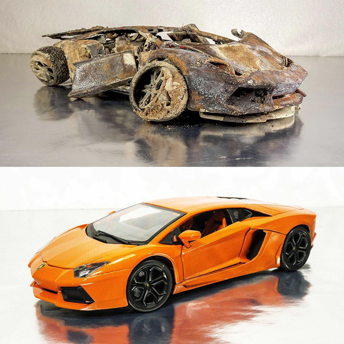 Artist Fully Restores Rusty And Abandoned Car Models, And Here Are His Best 17 Works Artist Fully Restores Rusty And Abandoned Car Models, And Here Are His Best 17 Works
