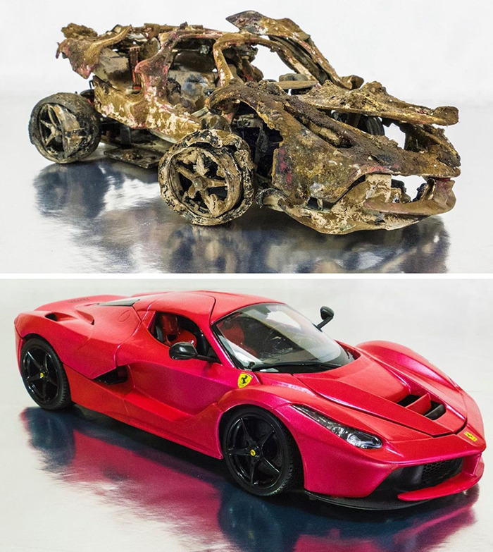 Artist Fully Restores Rusty And Abandoned Car Models, And Here Are His Best 17 Works Artist Fully Restores Rusty And Abandoned Car Models, And Here Are His Best 17 Works
