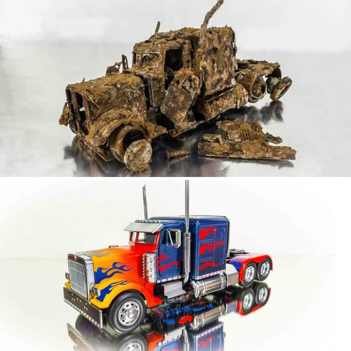 Artist Fully Restores Rusty And Abandoned Car Models, And Here Are His Best 17 Works Artist Fully Restores Rusty And Abandoned Car Models, And Here Are His Best 17 Works