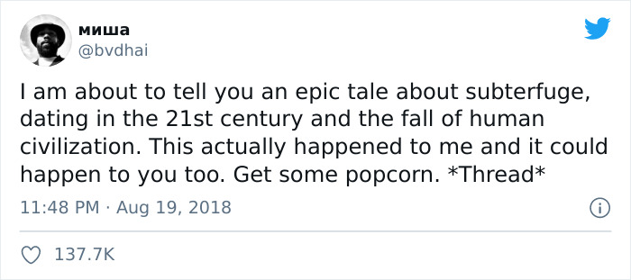 Guy Shares A Viral Story Of A Tinder Date Going Bad As The Same Woman Tricked Dozens Of Men