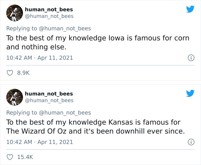 People Are Cracking Up Over This Thread Where A British Person Lists 50 American States And What They’re Famous For People Are Cracking Up Over This Thread Where A British Person Lists 50 American States And What They’re Famous For