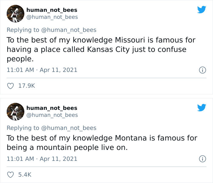 People Are Cracking Up Over This Thread Where A British Person Lists 50 American States And What They’re Famous For People Are Cracking Up Over This Thread Where A British Person Lists 50 American States And What They’re Famous For