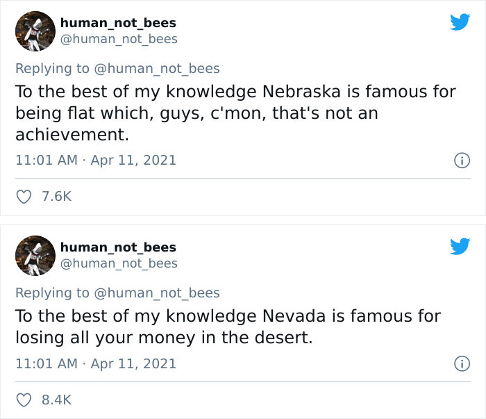 People Are Cracking Up Over This Thread Where A British Person Lists 50 American States And What They’re Famous For People Are Cracking Up Over This Thread Where A British Person Lists 50 American States And What They’re Famous For