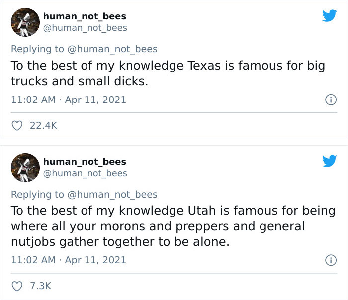 People Are Cracking Up Over This Thread Where A British Person Lists 50 American States And What They’re Famous For People Are Cracking Up Over This Thread Where A British Person Lists 50 American States And What They’re Famous For