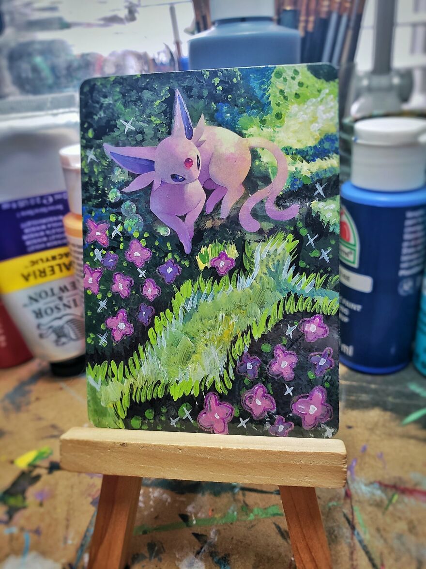 I Take Pokemon Cards And Redraw Them, Making Each One Into A Unique Painting (66 Pics) I Take Pokemon Cards And Redraw Them, Making Each One Into A Unique Painting (66 Pics)