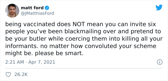 People Are Cracking Up At These 30 ‘Being Vaccinated Does Not Mean’ Tweets That Actually Use Pop Culture As Rules