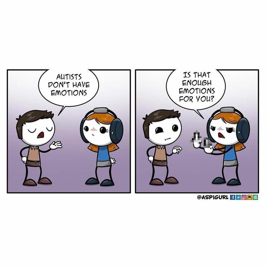 Autistic Artist Illustrates Her Daily Reality In 50 Comics Autistic Artist Illustrates Her Daily Reality In 50 Comics