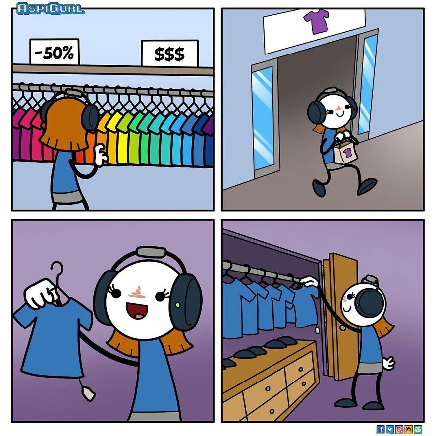 Autistic Artist Illustrates Her Daily Reality In 50 Comics Autistic Artist Illustrates Her Daily Reality In 50 Comics