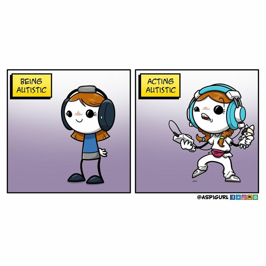 Autistic Artist Illustrates Her Daily Reality In 50 Comics Autistic Artist Illustrates Her Daily Reality In 50 Comics