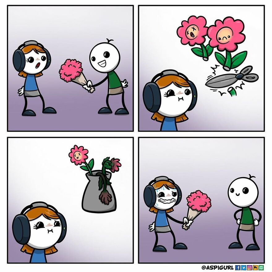 Autistic Artist Illustrates Her Daily Reality In 50 Comics Autistic Artist Illustrates Her Daily Reality In 50 Comics