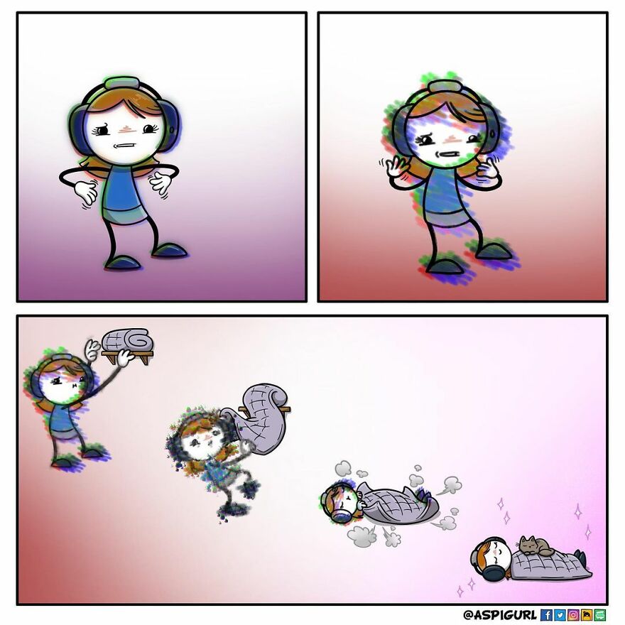 Autistic Artist Illustrates Her Daily Reality In 50 Comics Autistic Artist Illustrates Her Daily Reality In 50 Comics